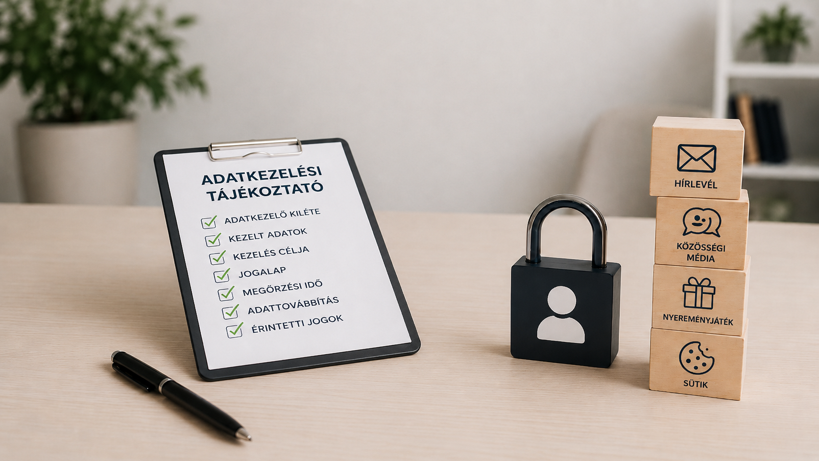honlapos adatkezelési tájékoztató GDPR dokumentáció hírlevél social média sütik